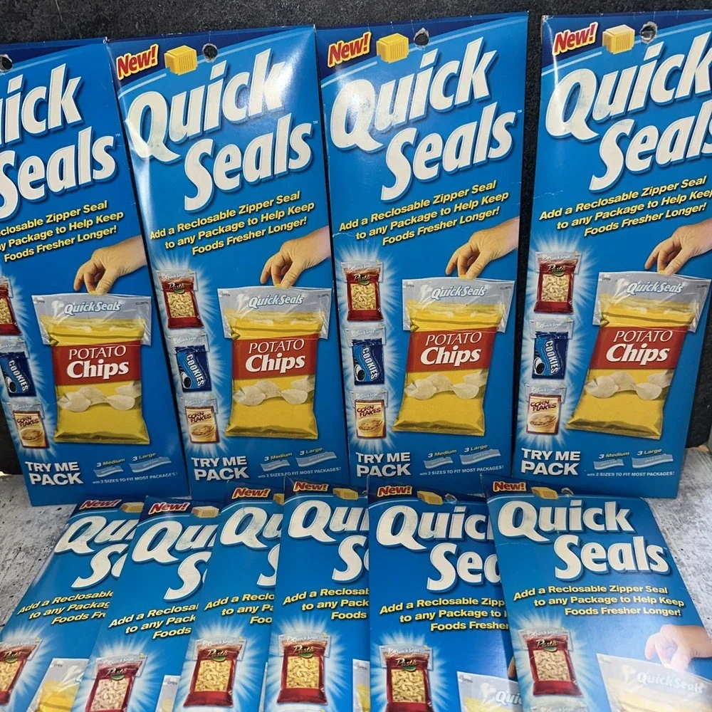 10 Packages  Quick Seals Reclosable Zipper Seal Any Package Keep Food Fresh